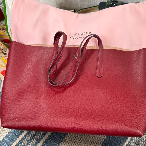 Kate Spade BurgundyTote Bag w/Dust bag - Picture 1 of 6